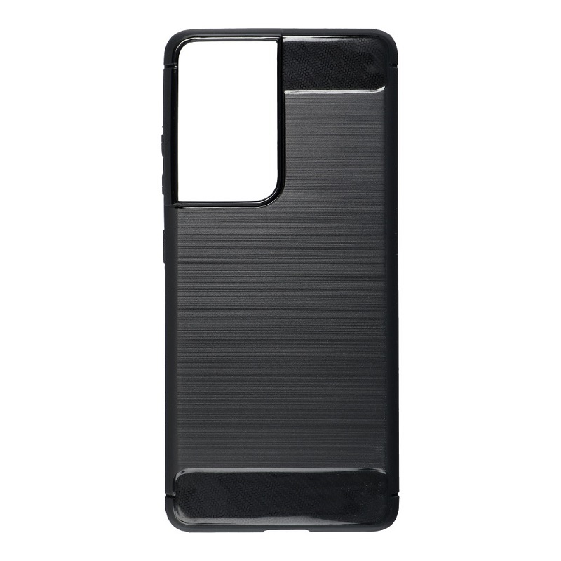 Pouzdro silikon Samsung G998 Galaxy S21 Ultra Forcell Carbon s výztuhou černé