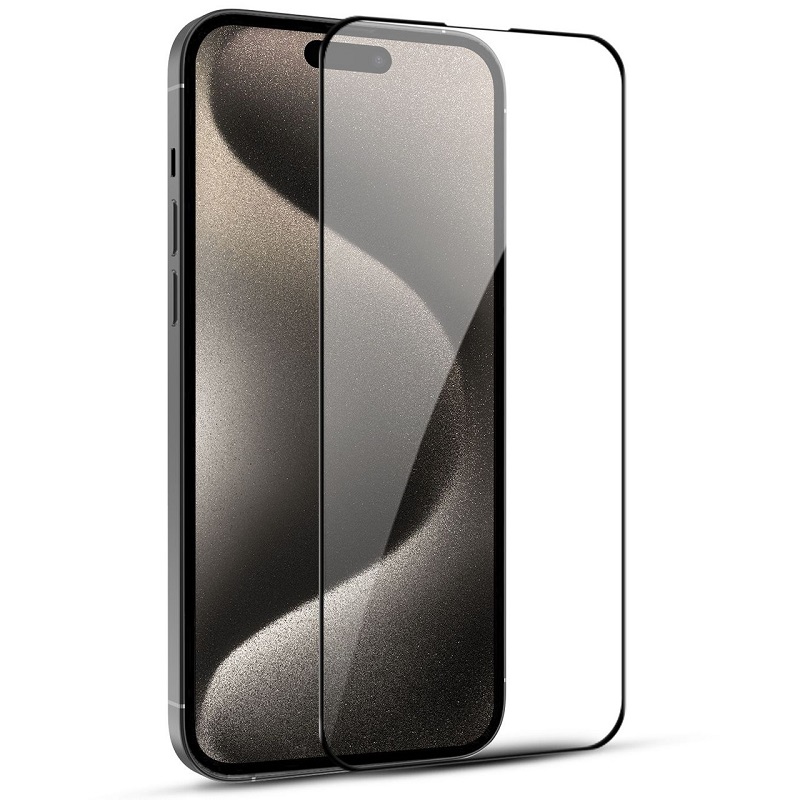 Screen Glass Apple iPhone 15 PLUS 5D Full Glue zaoblené černé 1031394