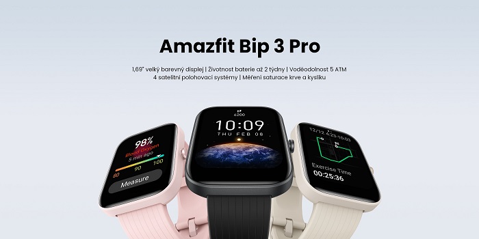 Amazfit Bip 3 PRO a uvodni design