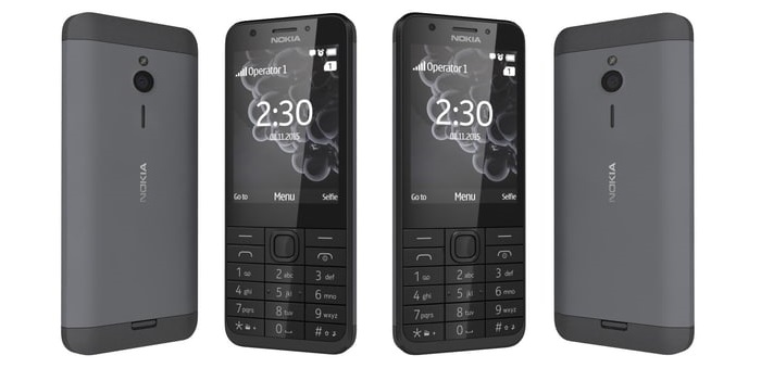 Nokia 230 elegantní tlacitkovy design