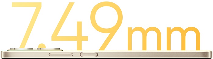 Realme C53 je ultra tenký mobilní telefon s lesklým designem