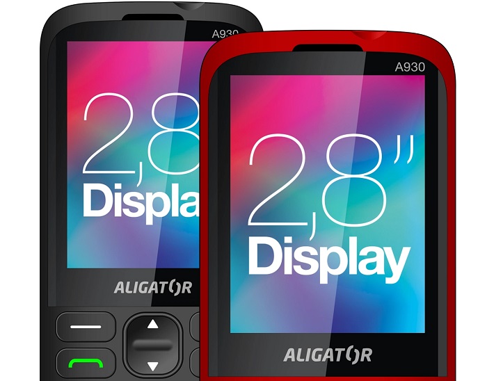 Aligator A930 má velký a skvěle čitelný 2.8" displej