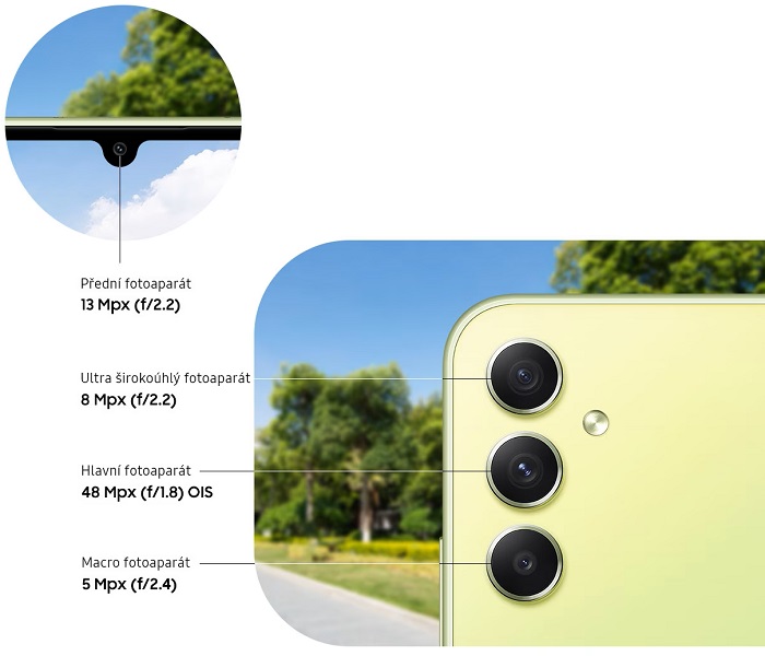 Samsung Galaxy A34 5G má skvělý zadní trojitý fotoaparát