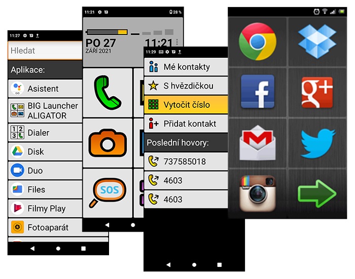 Aligator S6100 Senior má speciální prostředí pro seniory