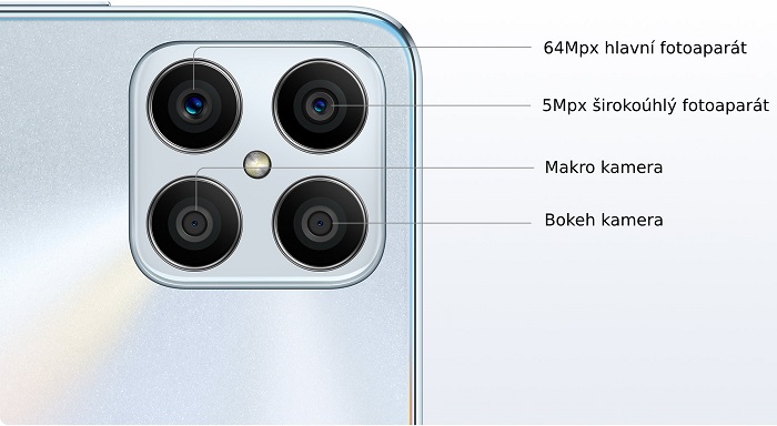 Honor X8 má špičkový čtyřnásobný zadní fotoaparát
