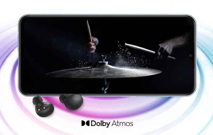 Samsung Galaxy M23 5G pohlcujici zazitek Dolby Atmos
