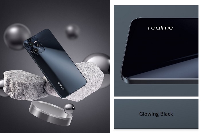Realme C35 design Glowing Black