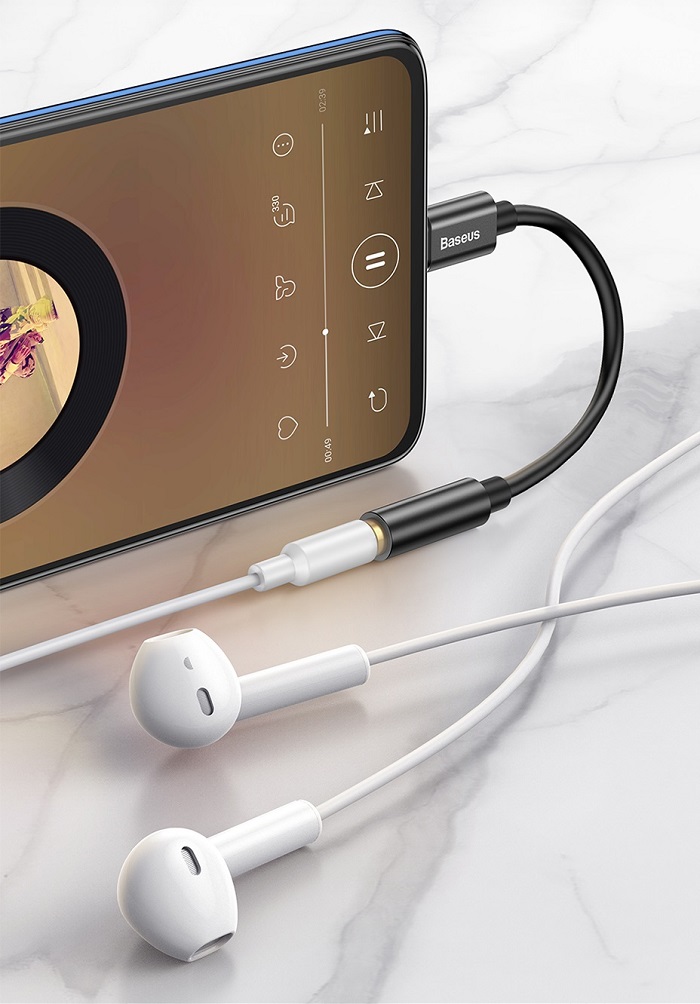 Kabelová redukce Baseus L54 z USB-C na 3.5mm Jack (female) a její design