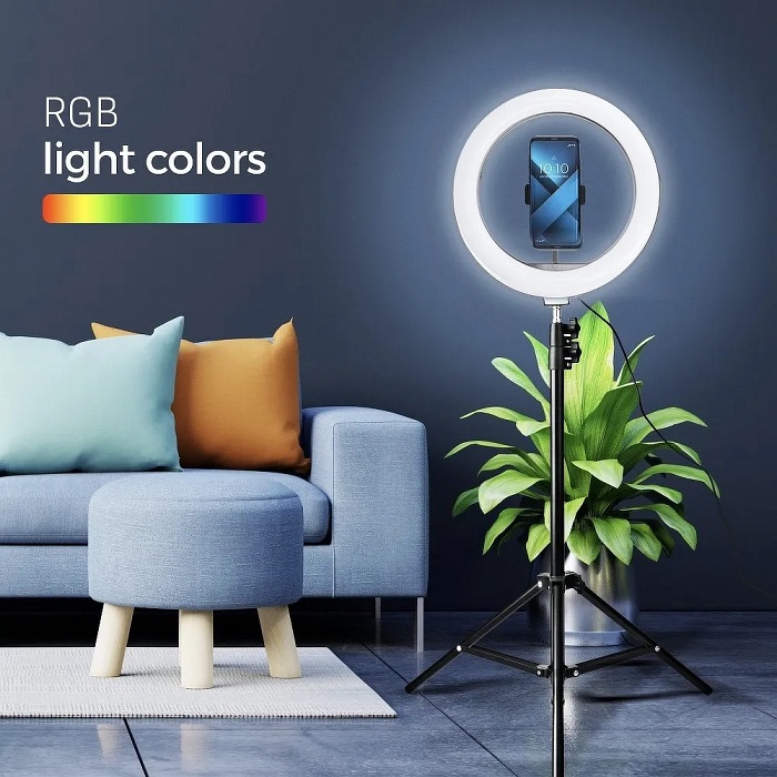 Kruhové Selfie LED světlo RGB a jeho design