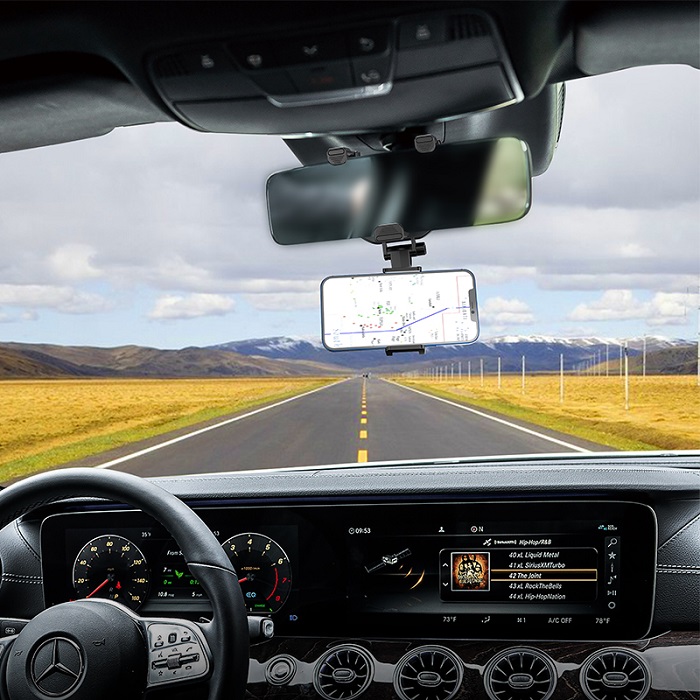 Držák BOROFONE BH49 klešťový s úchytem na zpětné zrcátko