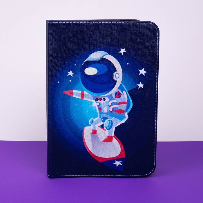 Univerzální knížkové pouzdro Kosmonaut Surfař pro tablet 9" - 10"