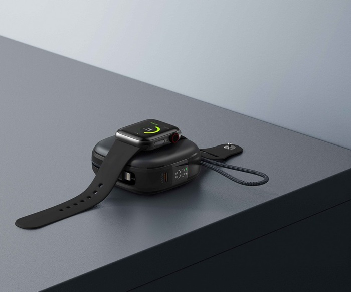 SWISSTEN POWERBANK VOLTBOX MagGO 10000 mAh S INTEGROVANÝMI KABELY + MAGSAFE + APPLE WATCH