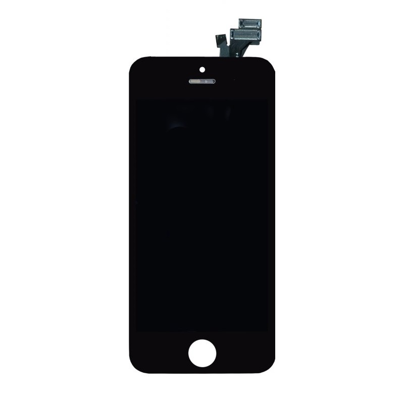 Levně LCD display Apple iPhone 5 + dotyková folie černý náhrada OEM