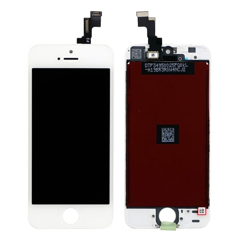 Levně LCD display Apple iPhone 5S + dotyková folie bílý OEM