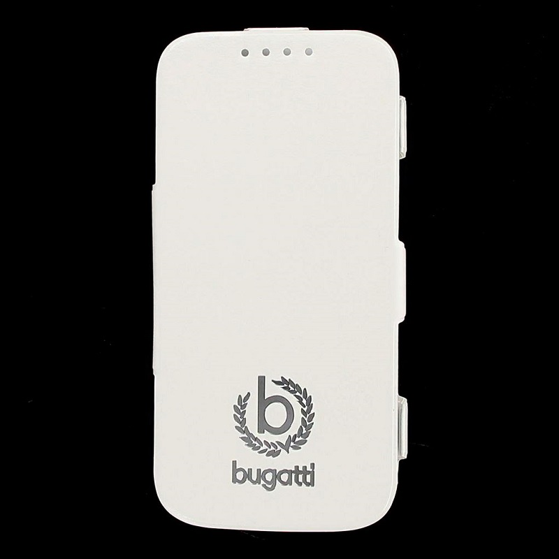 Pouzdro Bugatti Geneva Folio pro Samsung G900 Galaxy S5 White
