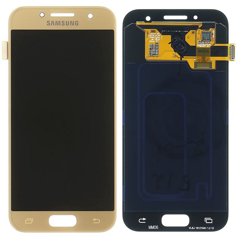 LCD display Samsung A320 Galaxy A3 2017 + dotyk. folie Service Pack Original zlatý