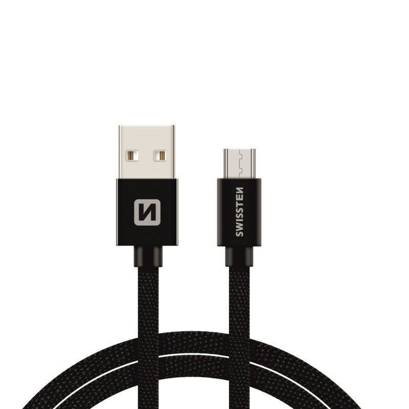 Swissten 71521201 USB/USB-C, 1,2m, černý