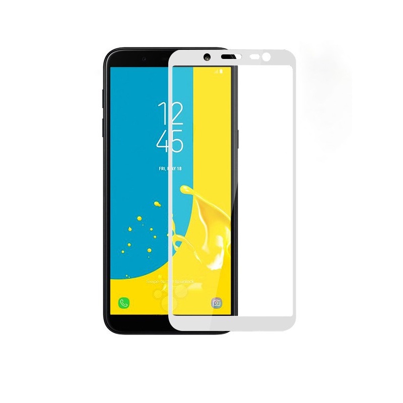 Screen Glass Samsung J600 Galaxy J6 2018 5D Full Glue zaoblené bílé 1021610