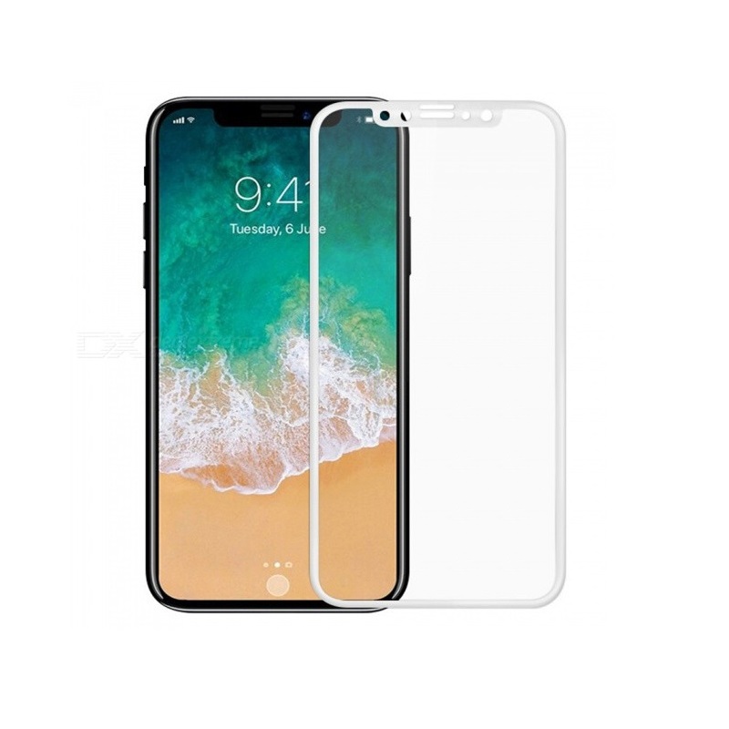 Glass 3D, 5D Tvrzené sklo 3D pro Apple iPhone XS Max, plné lepení, bílá 434675