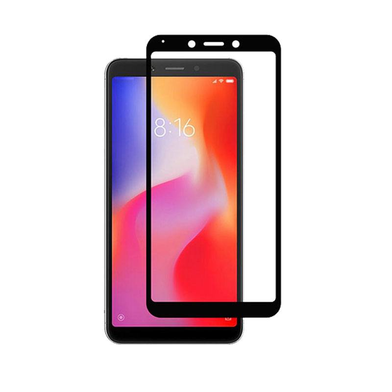 Screen Glass Xiaomi Redmi 6, Redmi 6A 5D Full Glue zaoblené černé 1022377