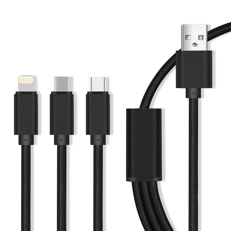 Levně maXlife 3in1 kabel Lightning/USB-C/microUSB 32297