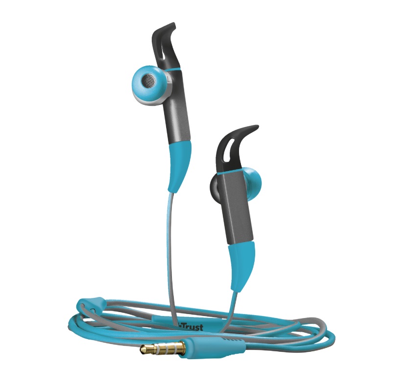Levně Sluchátka Trust Sport Music Stereo + Handsfree modrá / černá