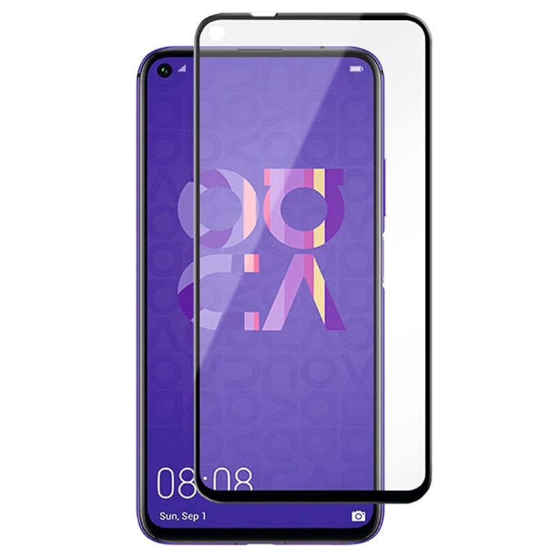 Levně Screen Glass Huawei Nova 5T, Honor 20 5D Full Glue zaoblené černé 1023867