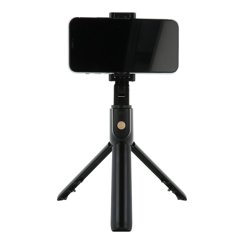 Levně K07 Selfie teleskopická tyč se stativem a Bluetooth, černá 5903396033605
