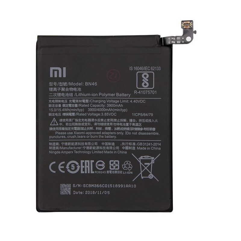 Levně Baterie Xiaomi BN46 Redmi 7, Note 6, Note 8T 4000mAh Original (volně)