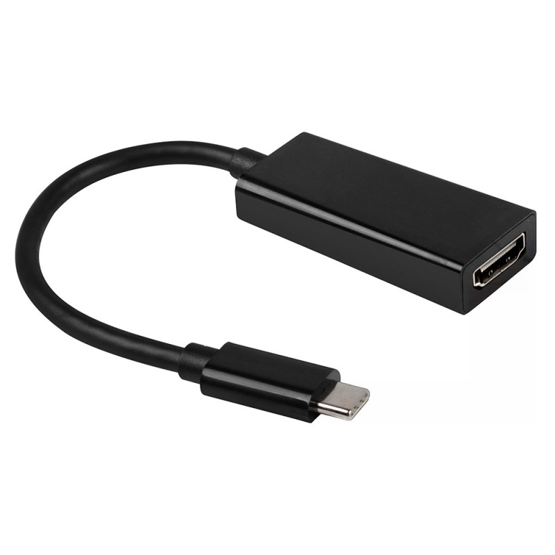 Levně Adaptér USB-C (samec) na HDMI 4K (samice) audio video 25cm černý