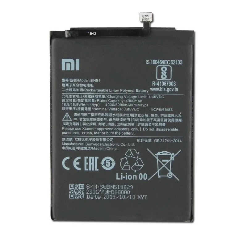 Baterie Xiaomi BN51 Redmi 8, Redmi 8A 4900mAh Original (volně)