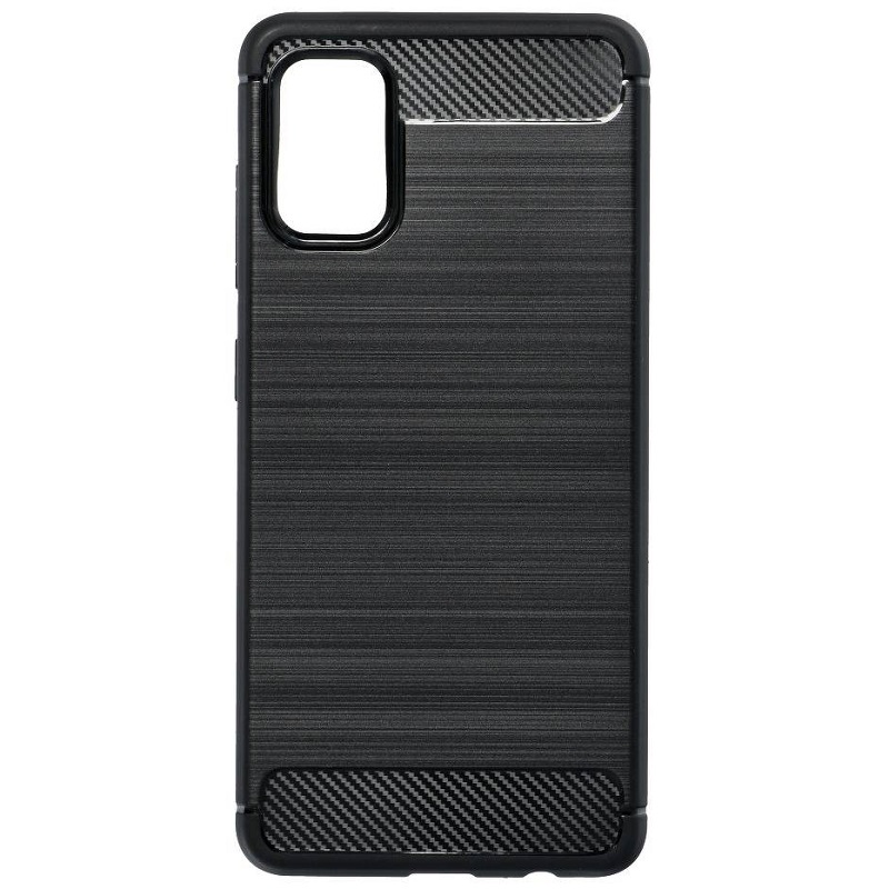 Pouzdro silikon Samsung A415 Galaxy A41 Forcell Carbon s výztuhou černé