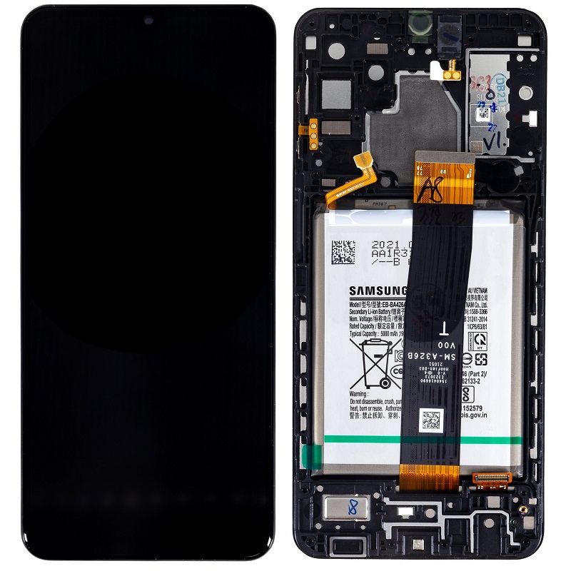 LCD display Samsung A326B Galaxy A32 5G + dotyk + přední kryt Original verze CDOT černý
