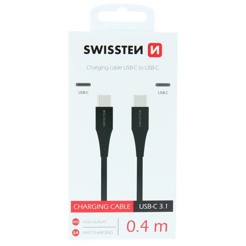 Swissten Kabel USB-C / USB-C 0,4 M B