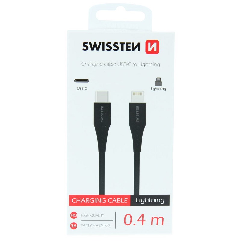 Swissten Kabel USB-C / Lightning 0,4 M B