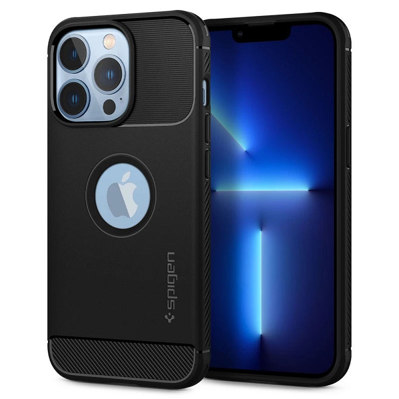 Levně Pouzdro Apple iPhone 13 PRO SPIGEN Rugged Armor ACS03257 černé