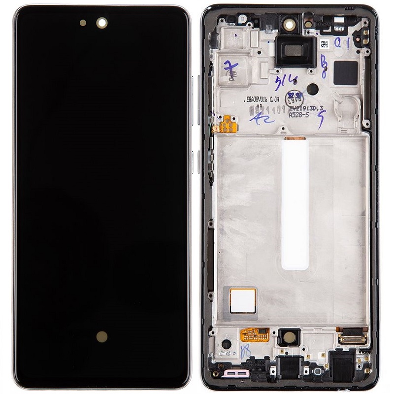 LCD display Samsung A528 Galaxy A52s 5G + dotyk + přední kryt Original Service Pack černý