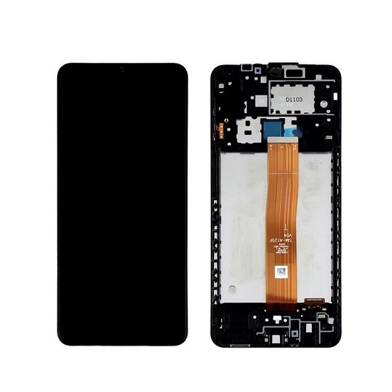 LCD display Samsung A127 Galaxy A12 Nacho + dotyk + přední kryt Original Service Pack černý