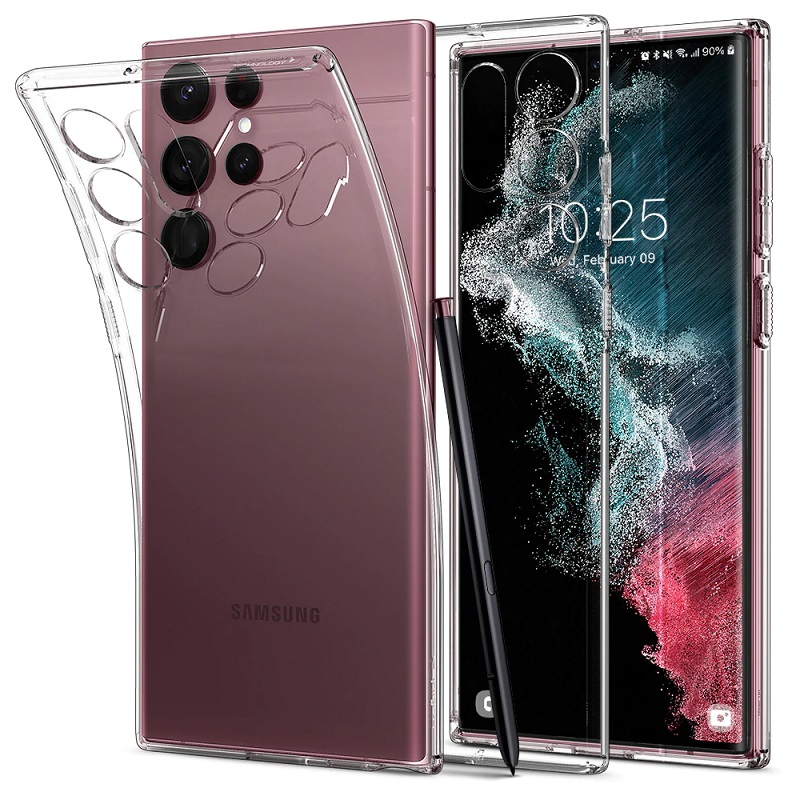 Pouzdro Samsung S908 Galaxy S22 Ultra SPIGEN ACS03912 Crystal Clear
