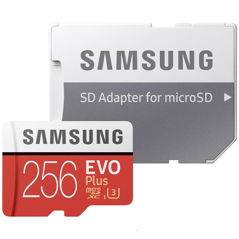 Karta Micro SDXC Samsung 256GB EVO Plus Class 10 + adaptér