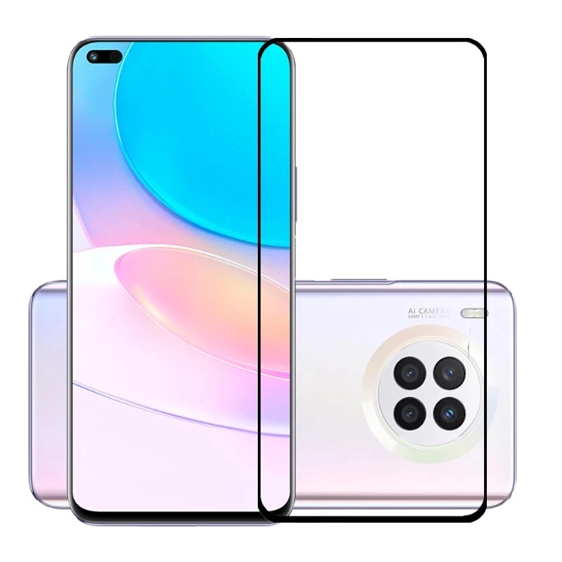 Levně Screen Glass Huawei Nova 8i, Honor 50 Lite 5D Full Glue zaoblené černé 1027458