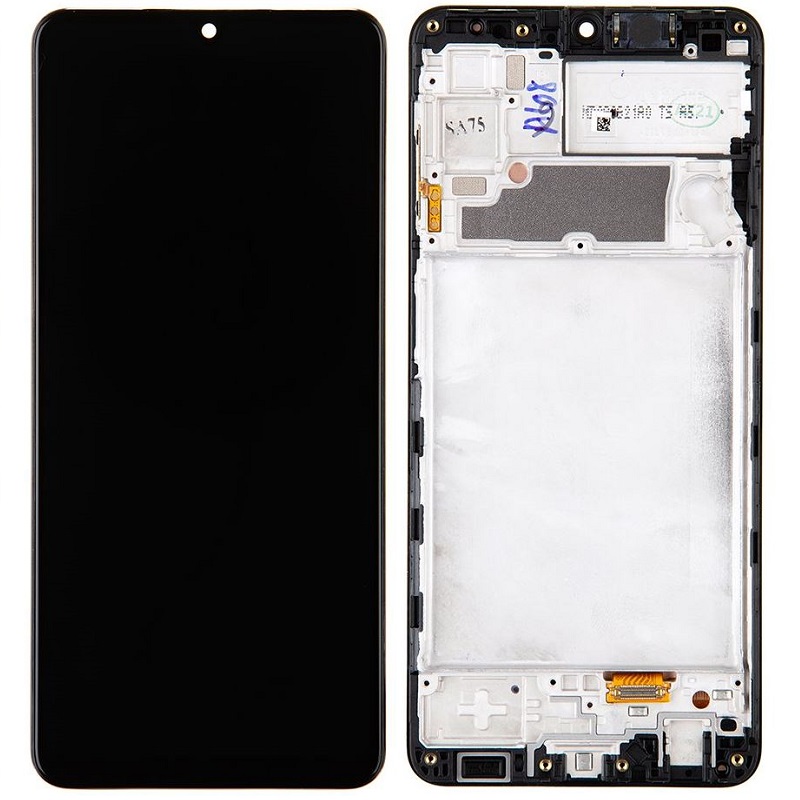 LCD display Samsung A225 Galaxy A22 4G + dotyk + přední kryt Service Pack Original černý