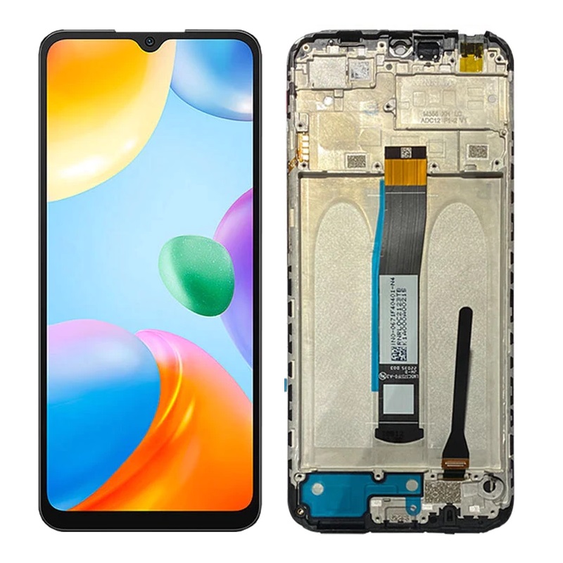 LCD display Xiaomi Redmi 10C + dotyk + přední kryt Service Pack Original černý