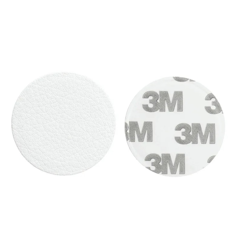 Levně Držák kovová podložka pro magnetické držáky s koženkou stříbrná kulatá