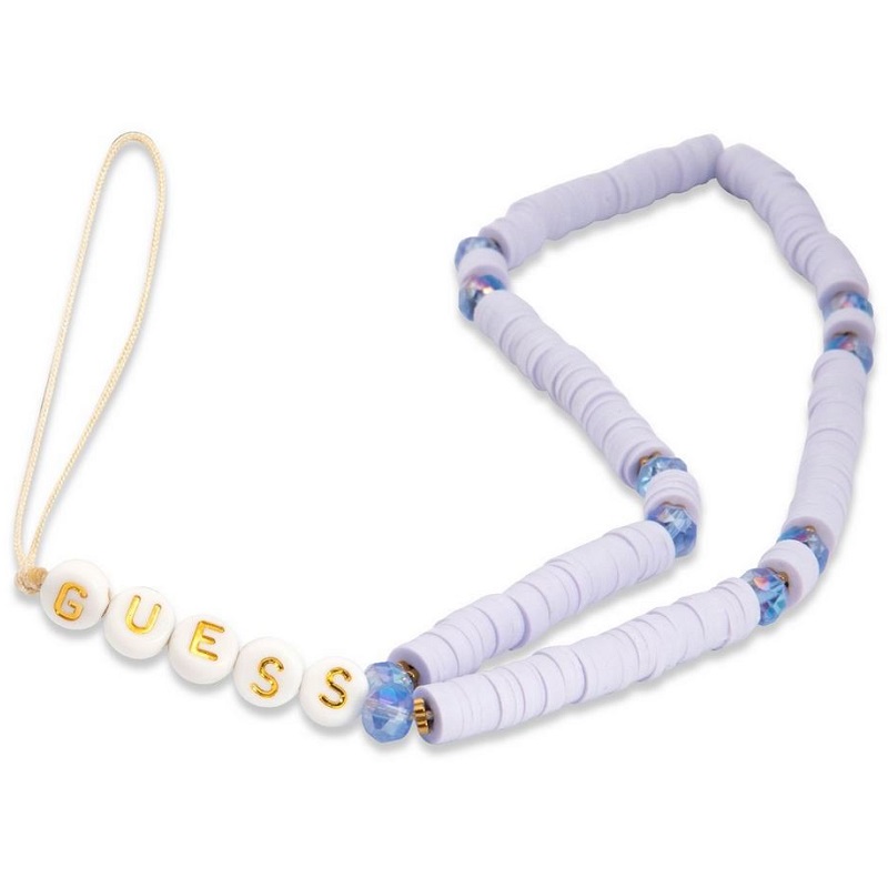 Guess Poutko na telefon Beads Heishi Lilac