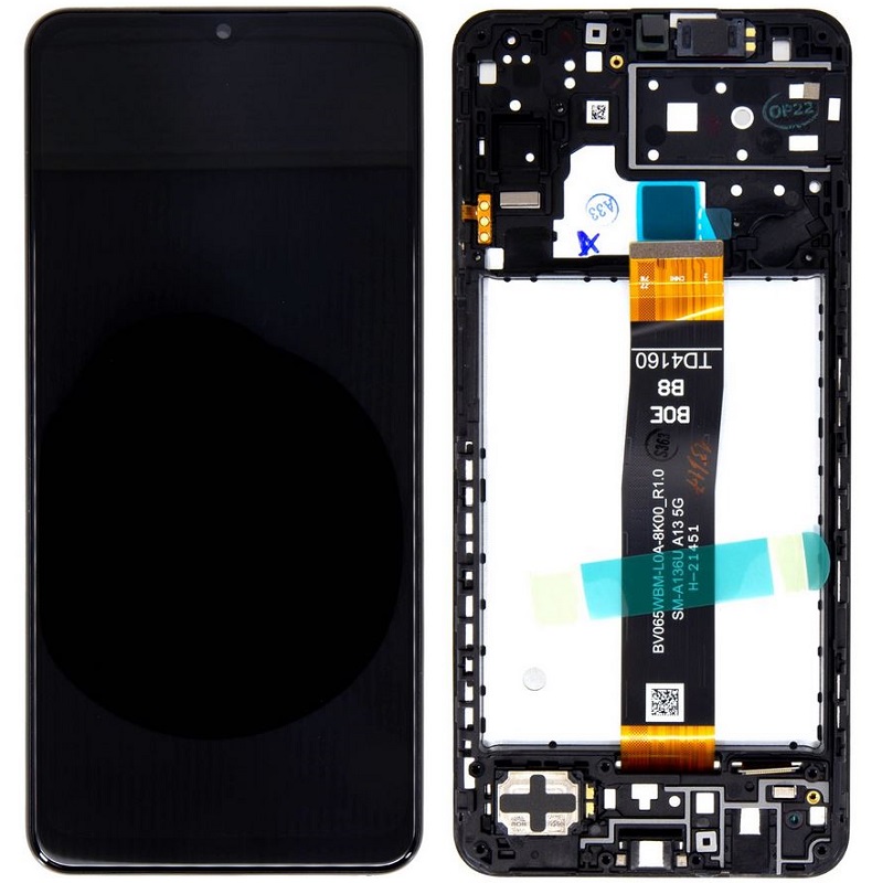 Levně LCD display Samsung A136 Galaxy A13 5G + dotyk + přední kryt Original Service Pack černý