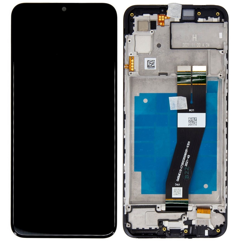 LCD display Samsung A035G Galaxy A03 + dotyk + přední kryt Original Service Pack černý