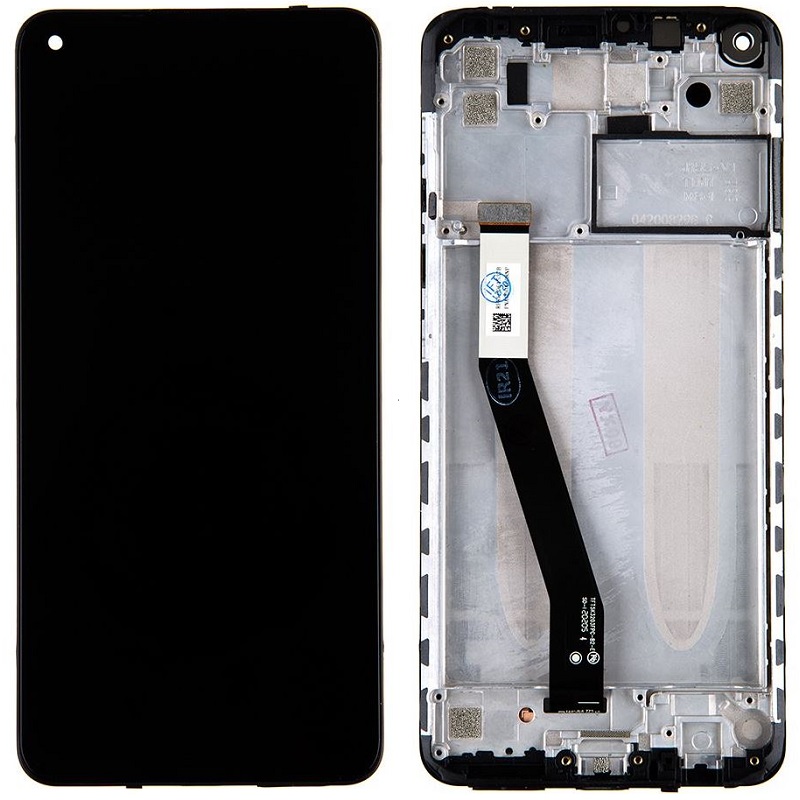 LCD display Xiaomi Redmi Note 9 + dotykové sklo + přední kryt Midnight Grey