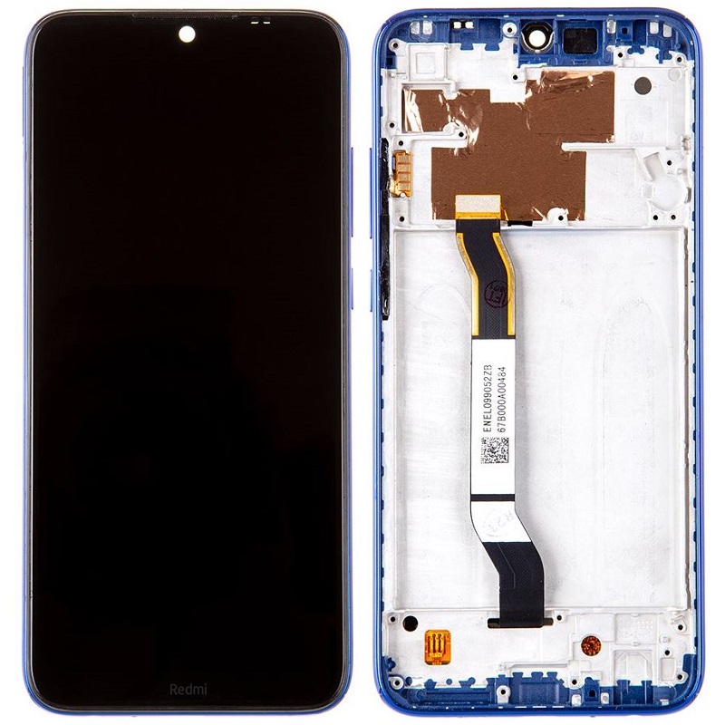 LCD display Xiaomi Redmi Note 8T + dotykové sklo + přední kryt modrý