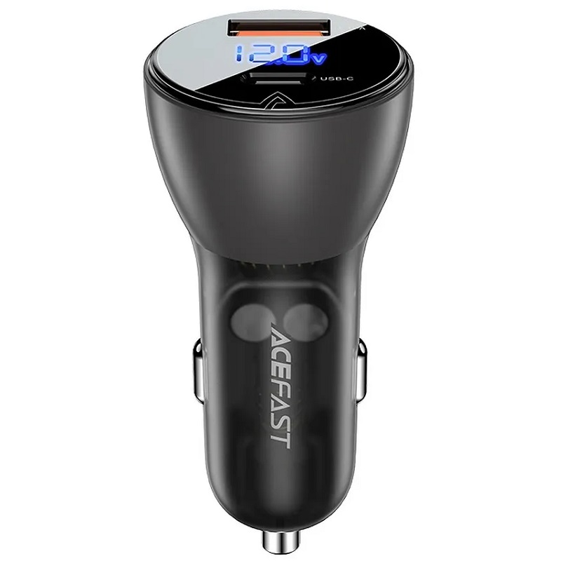 1028368_CL autonabijecka ACEFAST B6 63W USB + USB C QC 3.0 PD PPS AFC FCP SFCP LCD cerna_01.jpg